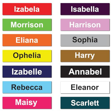Papa Prints Pack of 40 Name Labels for Pencils Personalised Name Stickers for Kids Personalised Stickers Labels for School Name Stickers (45 x 11 mm) Waterproof Name Stickers for Water Bottles