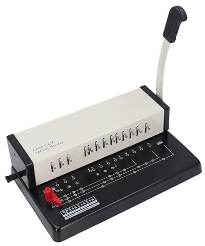 Bindemaschine, Buchbindemaschine A4, 13 Runde Löcher, Manuelle Kammbindemaschine Briefformat, A4, A5-Papier