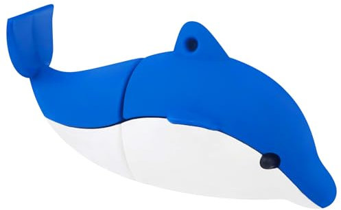 BORLTER CLAMP 64GB Süßer USB-Stick Karikatur Delphin Muster Speicherstick USB-Flash-Laufwerk, Geschenk für Studenten und Kinder