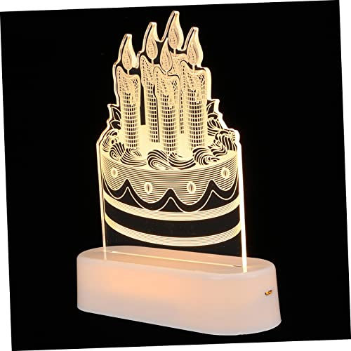 Hoement Geburtstag Lichter Kuchenverzierung beleuchten kinder dekor leuchtende Geburtstagstorte Nachtlicht für fairy lights fairylights LED-Licht geburtstagstorte dekorationen Acryl Weiß