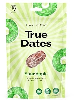 True Dates - Sour Apple | naturally flavored dates | Apple Flavor DE/EN | 100 g