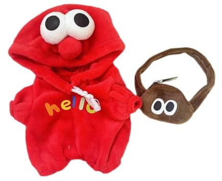 EHJRE Plüschpuppenkleidung für 15 cm bis 17 cm, Puppenkleidung, Plüschpuppenzubehör, Stofftierkleidung, Weiches, Stilvolles Puppenoutifit, Rot