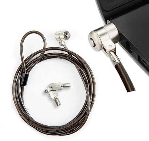 2 Pack Laptop Lock,Hardware Security Cable Lock,Tablet Locking Cable,2 Keys Sturdy Steel with 6.6 Foot Cable,for HP Samsung Lenovo Android and All Other Notebooks and Tablets
