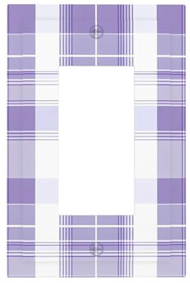 Mexpekil Copertura per interruttore della luce a quadri viola lavanda bianca, 1 banda, piastre da parete a bilanciere singola, coperture decorative per presa elettrica per casa e ufficio