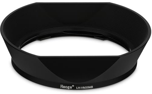 Haoge Bajonett-Gegenlichtblende aus Metall, quadratisch, für Voigtlander Nokton Aspherical ASPH 40 mm f/1.2 VM, 35 mm f1.2 VM, 50 mm f1.2 VM Leica M-Mount Objektiv ersetzt LH-8 Shade Black LH-VM35MB