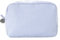 Trousse de maquillage portable à rayures - Trousse de toilette de voyage - Trousse de rangement pour pinceaux de maquillage, bleu marine