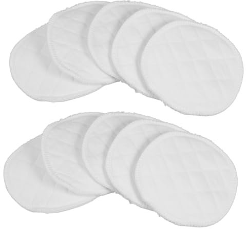 HEATSHAKING 10 Stück Wiederverwendbare Stillpads aus Lagigem Baumwollmaterial Waschbare und Saugfähige Nippelpads für Schwangere gegen Milchleckagen Design