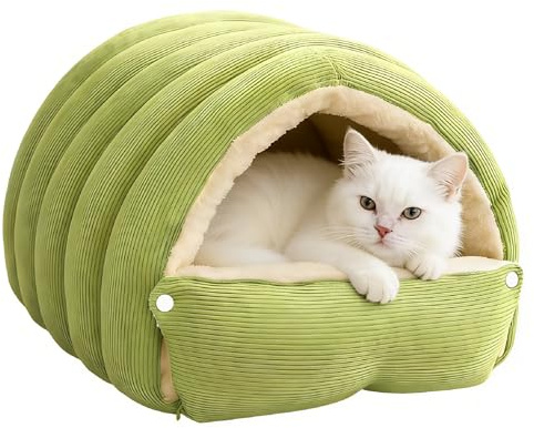 Cat Beds for Indoor Cats, 57x37x28cm Cat Bed, Kitten Pet Bed | Cat Cave Bed Indoor with Slip Resistant Bottom, Enclosed Comfortable Washable Kitten Bed Cat Cave Cat House for Cats Puppy