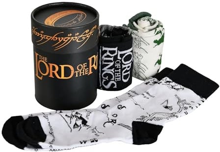 Elbenwald Der Herr der Ringe - Socken 3er Set in Geschenkbox Die Gefährten Herren Damen Unsiex Mehrfarbig Baumwollmix