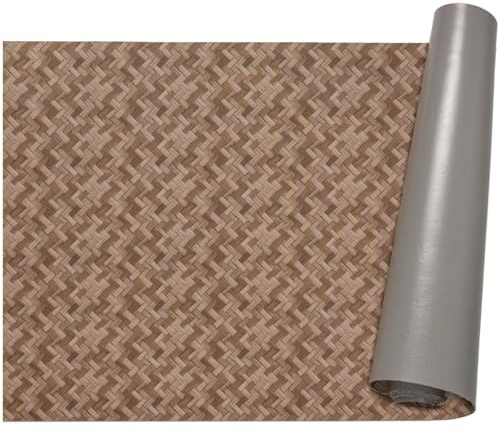 ANRO Küchenläufer Teppich Läufer Flur Küchenteppich rutschfest Küchenmatte PVC abwaschbar Flurläufer pflegeleicht Rattanoptik 220 x 67 cm