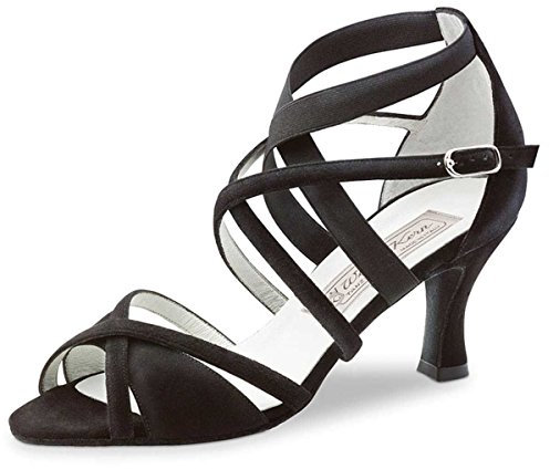 Werner Kern - Damen Tanzschuhe Elsa 6,5 Velourleder Schwarz DE 34 2 /3 [UK 2]