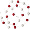 De Kulture Felt Pom Pom Garlands, 2 Pack, Red and White 48 Inches Length Each