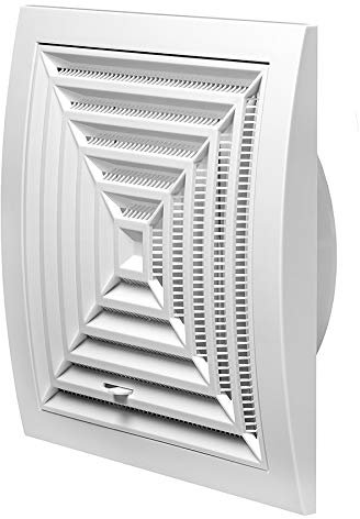 Ø 150mm Rejilla para Ventilación - Rejilla de Ventilación para Techo con Protección contra Insectos - Plástico ABS Blanco