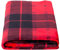 SOCHOW Couverture Plaid Polaire Lit pour Canapé en Molleton, Couverture Jeté en Flanelle à Carreaux Toute Saison 127 x 150 cm, Rouge