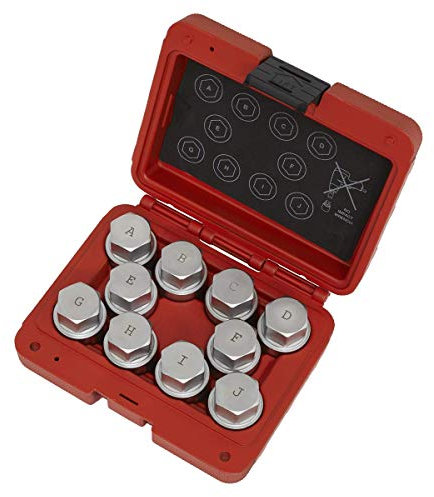 Sealey Locking Wheel Nut Key Set, 10pc - Land Rover - SX222