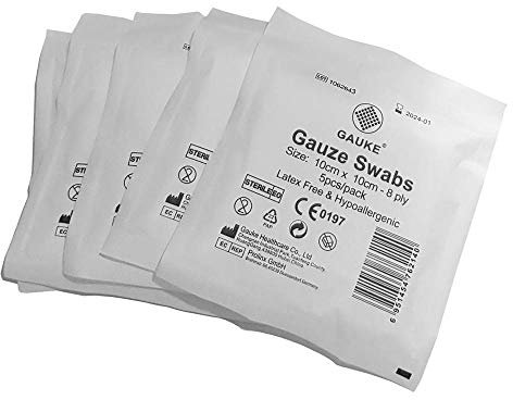 Sterile Gauze Swabs 10cm x 10cm (100 Swabs)