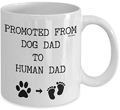 Tassen, Geschenke für frischgebackene Eltern, Geschenke für frischgebackene Eltern, Mütter und Väter, Geschenke für neue Eltern, Weihnachtstasse – gefördert von Hund Papa zu Mensch Papa