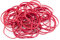 D.RECT - Elastic Band | 100g Bag | Rubber Ring | Perfect for Household and Office | Size: 1.5 x 3 mm 1/2 Circumference 100 mm | Reusable | Very Durable | Red