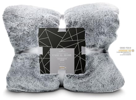 Römer Wellness Luxury Decke Fur-Feeling – 150 x 200 cm, 530 g/m², edle Double-Face Optik, Luxus für alle Sinne: antistatisch, Faux-Fur-Seite erinnert an Kaninchen-Fell, Oeko-TEX 100