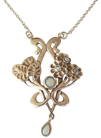 Dakota House Collier 925 Silber mit massiven Opalen