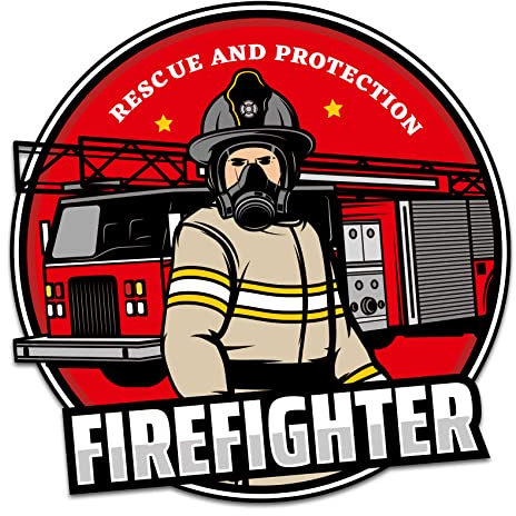 Feuerwehr Aufkleber Sticker für Auto Motorrad Bus Boot helm heckscheibe Kfz Zubehör wetterfest selbstklebend R186 (07 Firefighter)