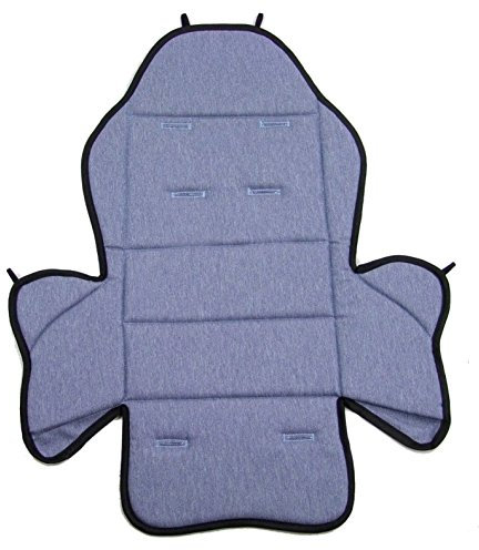 Ersatzbezug Sitzkissen Bezug [Auflage für Kinder Fahrradsitz] kompatibel mit Römer Jockey (Modell 2) (marine meliert)