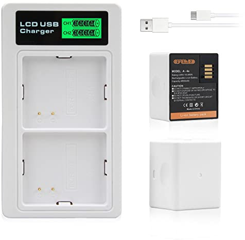 OYOMBA 2-Pack Rechargeable Batteries Compatible with Arlo Pro 3, Ultra and Pro 4, VMA5400, VMC4040P Camera - Dual Charger for Arlo Ultra 2, A-4a