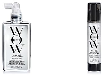 Color Wow Dream Coat Anti Frizz Spray für superglattes Haar,200ml & Pop & Lock High Gloss Finish, Feuchtigkeitsspendendes Haaröl für Strahlenden Haarglanz, Haarpflege Trockenes Haar mit UV-Schutz,55ml