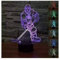 SUPERRUIDALONG 3D Spiel Eishockey Fernbedienung 16 Farben Nachtlichter Illusion Acryl LED Tisch Nachttischlampe Kinderzimmer Schreibtisch Dekoration Geburtstagsgeschenke Spielzeug für Kinder