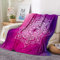 Treer Mandala Kuscheldecke Flauschige Decke Weiche Flanell Decke Warme Wohndecke aus Mikrofaser als Sofadecke, Couchdecke, Bettüberwurf, oder Tagesdecken Geeignet (80x120cm,Violett)