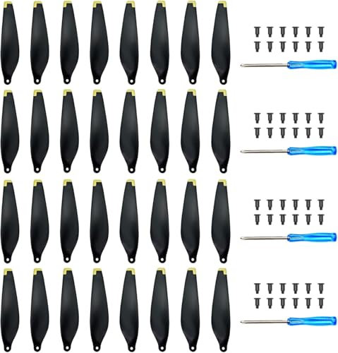 Craznick Propeller für DJI Mini 3 Ersatzpropeller Blätter Geräuscharm Propellerblatt Ersatzteile für DJI Mini 3 Drohnenzubehör Exklusive Schrauben & Schraubendreher 32 Pcs Gold