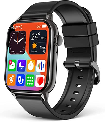 SOUYIE Smart Watch with Bluetooth Call, 1.68 HD Touch Screen Activity Fitness Tracker with Blood Pressure Heart Rate Sleep Monitor Pedometer, IP67 Waterproof Smart Watch for Android iPhone