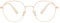 KAEOISFU Retro Ovalem Metall Gold Rahmen Lesebrille 1 0 Dioptrien für Damen und Herren, Modischer Roud Blaulichtfilter Computer Lesebrillen