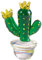 WEWAYSMILE Kaktus-Ornament aus Glas, Kristall Miniatur Kaktusfiguren, Miniaturkaktus aus Glas, Für Home Decoration Office Desktop Shelf Decor, 57 x 38 mm