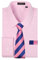 HISDERN Camisa Hombre Rosa Manga Larga Formal Camisas y Corbata Elegante Camisa de Vestir de Negocios Boda con Bolsillo Regular Fit XL