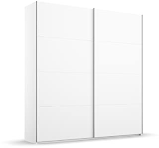 Rauch Möbel Beluga-EXTRA, Schwebetürenschrank, Farbe Weiß, Breite 180 cm | Kleiderschrank mit Schwebetüren, Schiebetüren, 2-türig, für Schlafzimmer, Kinderzimmer, Wohnzimmer, Gästezimmer, Garderobe