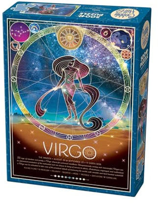Cobble Hill 3845016 Sternzeichen Jungfrau, Virgo, 500 Teile Puzzle inkl. Puzzleposter für Erwachsene und Kinder ab 12 Jahren, Sternzeichenpuzzle, Astrologie