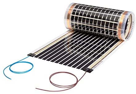 Mi-Heat - Pellicola riscaldante in carbonio, 1,0 m, 12 V AC/DC, 30 cm di larghezza, 150 W/m², riscaldamento a pavimento per roulotte, tempra di batterie, riscaldamento per terrario, incubatrice, serra