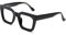 DOOViC Blaulichtfilter Lesebrille 2.5 Schwarz Eckig Dicker Rahmen Computerbrille Brille mit Sehstärke für Damen