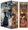 Tonecheer Book Nook Kit, DIY Miniatur Puppenhaus 3D Holzpuzzle Booknook Haus Kit mit LED-Licht, Modellbau für Erwachsene Geschenke(Das Dampfalter)