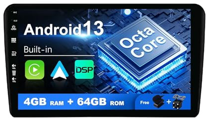 SXAUTO Android 14 IPS Autoradio Per Audi A3 8P 8PA S3 RS3 (2003-2013) - 4G+64G - Senza fili Carplay & Android Auto - LED Camera + MIC - DAB Fast-boot Volante 360-CAM AHD DSP - 2 Din 9 Pollici