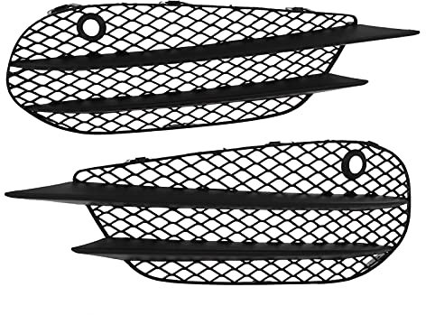 XTevu AMG Line Frontstoßstangengrill – Nebelscheinwerfer-Einfassungsgrill für Mercedes-Benz C-Klasse W205 C205 S205 AMG Line 2015–2018 – Frontstoßstangen-Nebelscheinwerfergrill