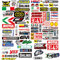 AhLmA 3 Stück Motorrad Aufkleber Sticker Auto Tuning Motocross Aufkleber Tuning Aufkleber Auto Mtb Aufkleber Geeignet Für Motorrad Skateboard Auto Rollerhelm und Motocross Aufkleber Sticker（Typ C）