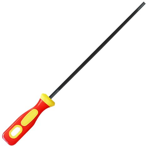 JNAWA Chainsaw File Metal File Kit with Handle Round Chainsaw Sharpener High Carbon Hardened Steel Round Rasp with Plastic Handle for Chainsaw Chain (5.5)