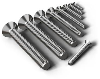 M12×180mm Packung mit 25 Edelstahlschrauben Senkkopfschrauben mit Innensechskant - ideal für die Industrie Haushalt Senkkopfschrauben M12 Schraubensatz DIN 7991 A2 V2A