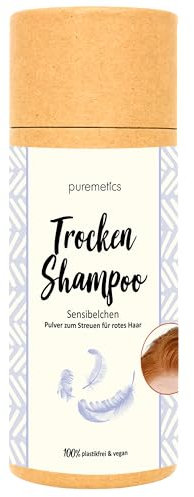 puremetics Trockenshampoo 'Sensibelchen 'Rot' | Dryshampoo zum Streuen | Trocken Shampoo ohne Plastik und Aerosole | Ohne Duftstoffe