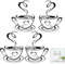 AFCJLTO 2 Sätze Küche Dekor Aufkleber Wandaufkleber, Kaffee Zeit Tassen, DIY abnehmbare Wandkunst Abziehbilder für Glasfenster Café Esszimmer Und Restaurant