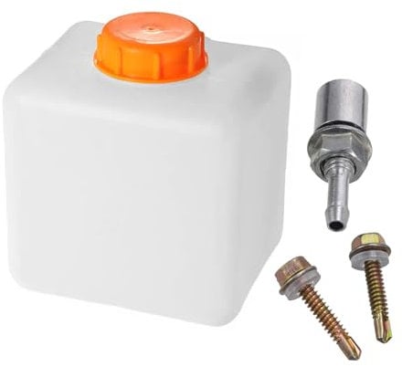 Inscrip Fuel Tank - 2.5 L Plastic Petrol Tank with Mountable Screws, Universal Oil Box, Portable for Boat, Truck