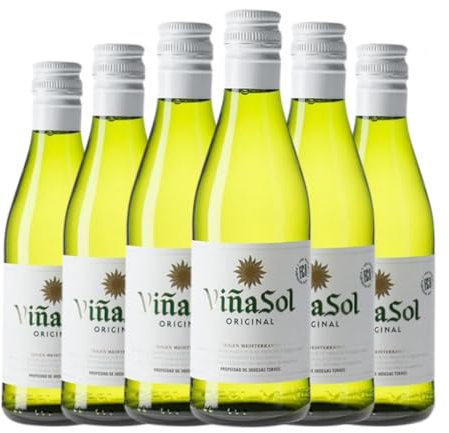 Familia Torres Viña Sol Parellada Penedès Kleine Flasche 18 cl Weißwein (Karton mit 6 Kleine Flasche von 18 cl)