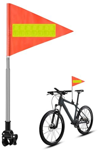 JECOMPRIS 3pcs Reflective Orange Golf Cart Flag Telescopic Safety Flag for Golf Carts Mobility Scooter